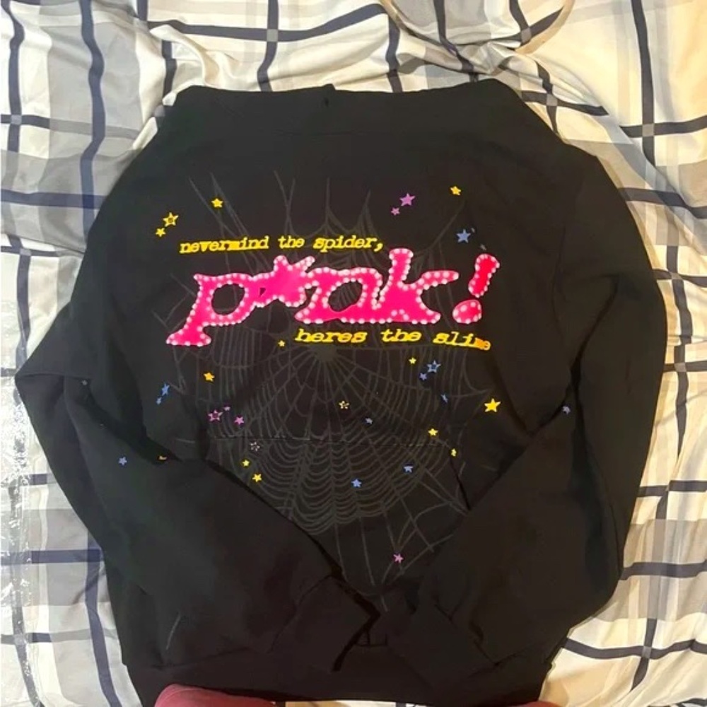 Spider hoodie small black
